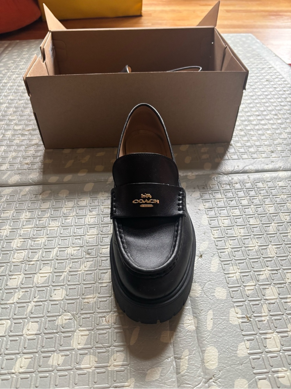 Coach Chunky Leather Loafers